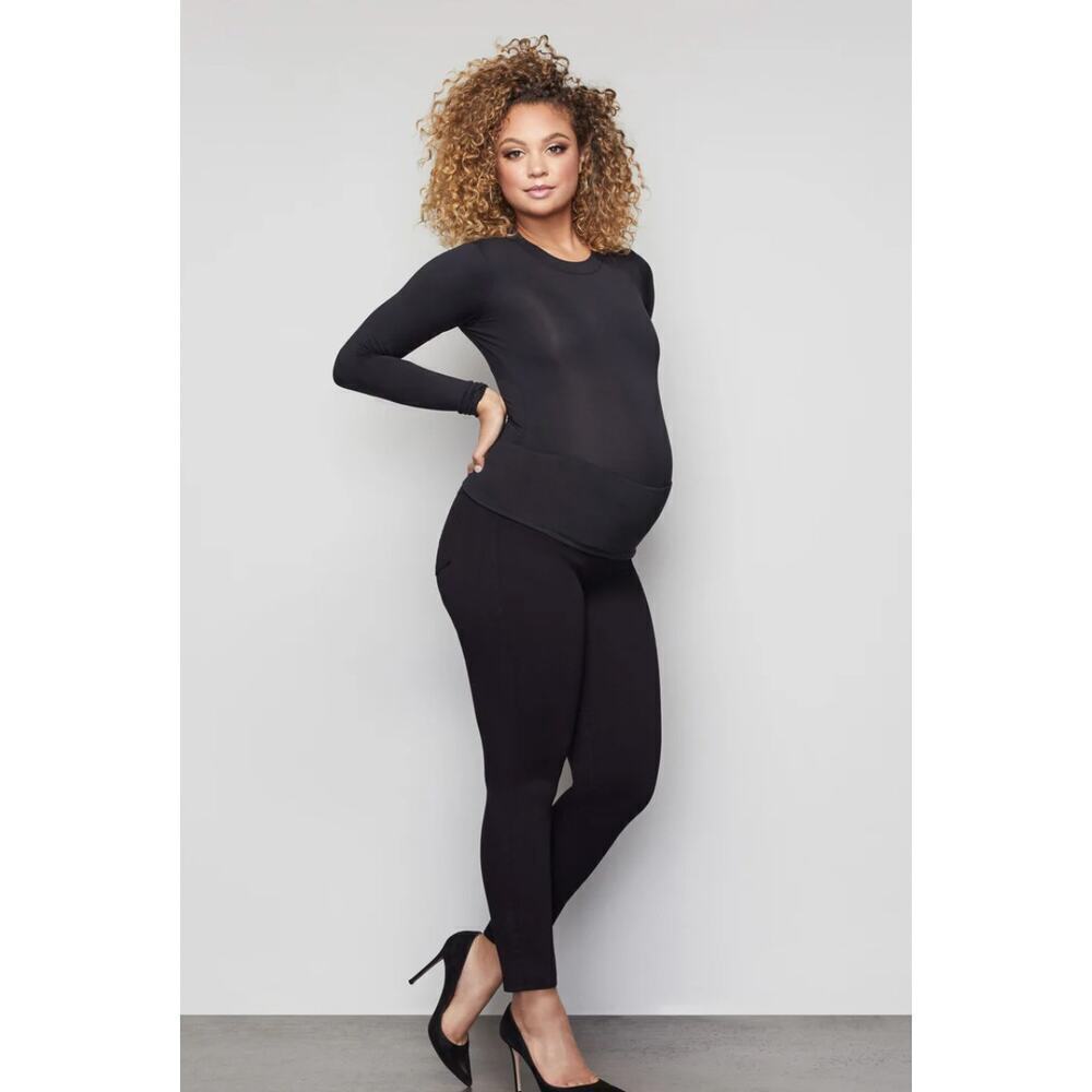 Good American The Home Stretch Black Maternity Jeans NWT 4/27